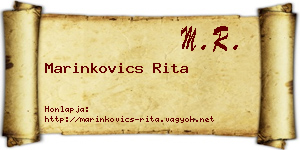 Marinkovics Rita névjegykártya